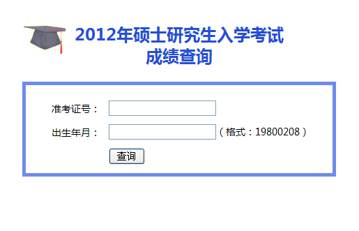 2012年南方医科大学考研成绩查询