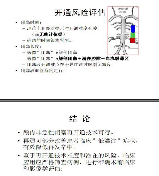 李天曉，非急性期顱內(nèi)動脈閉塞的再通治療及評估討論27